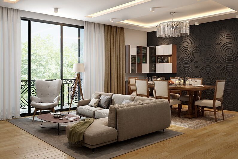 Wall-decor-in-living-and-dining-room